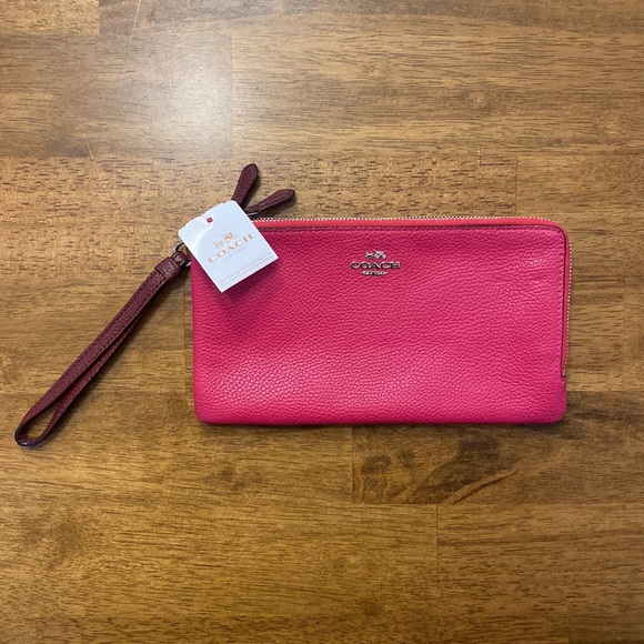 Coach Double Zip Wristlet Wallet - Picture 2 of 8